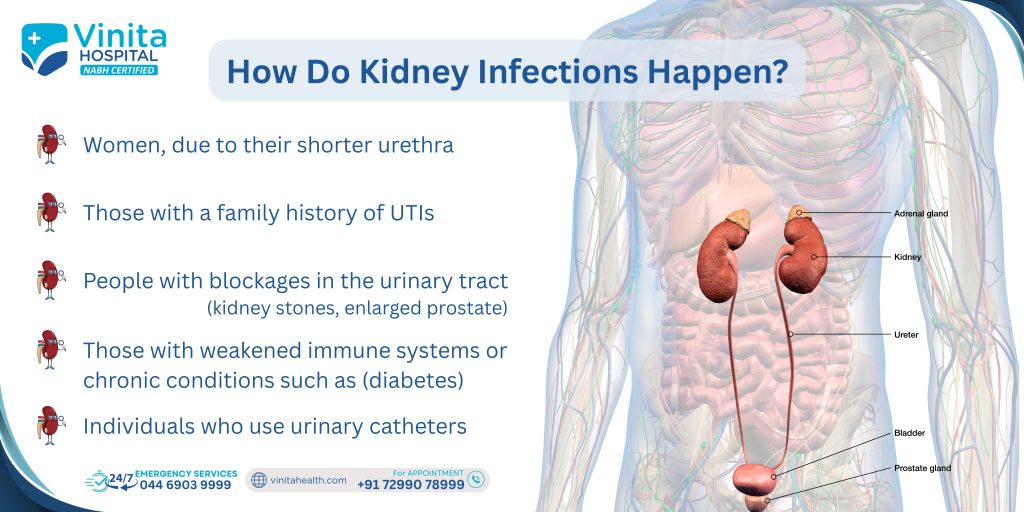 VH How do kidney infections happen